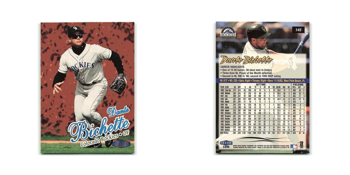 Dante Bichette 1998 Fleer Ultra #145 Colorado Rockies Baseball Card NM