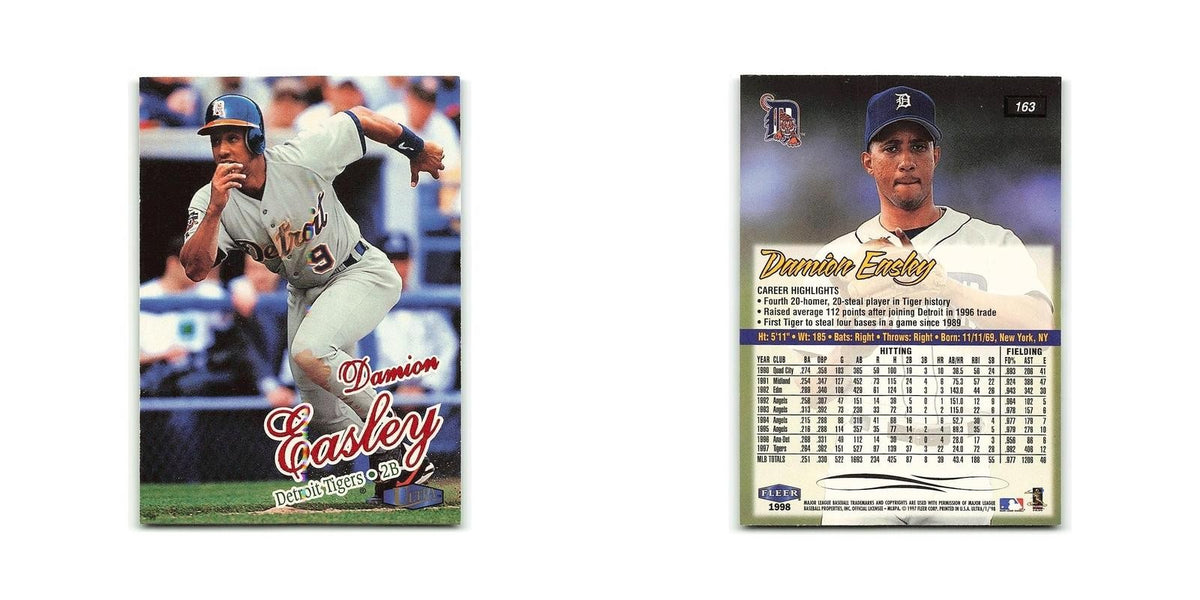 Damion Easley 1998 Fleer Ultra #163 Detroit Tigers Baseball Card NM