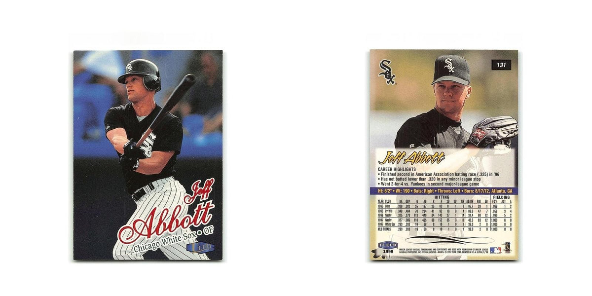 Jeff Abbott 1998 Fleer Ultra #131 Chicago White Sox Baseball Card NM