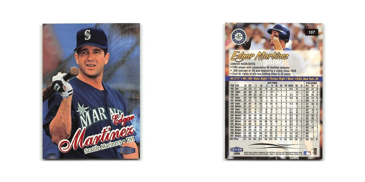 Edgar Martinez 1998 Fleer Ultra #157 Seattle Mariners Baseball Card NM