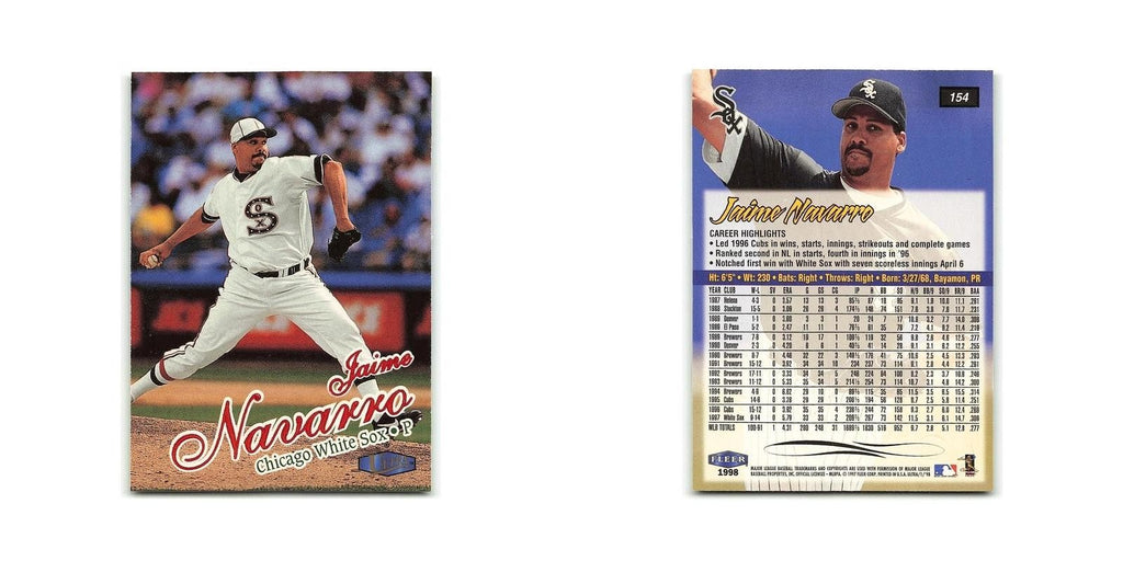 Jaime Navarro 1998 Fleer Ultra #154 Chicago White Sox Baseball Card NM