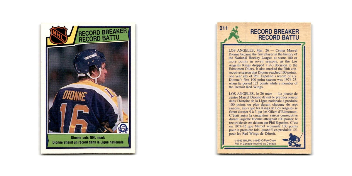 1983 O-Pee-Chee Marcel Dionne Los Angeles Kings #211