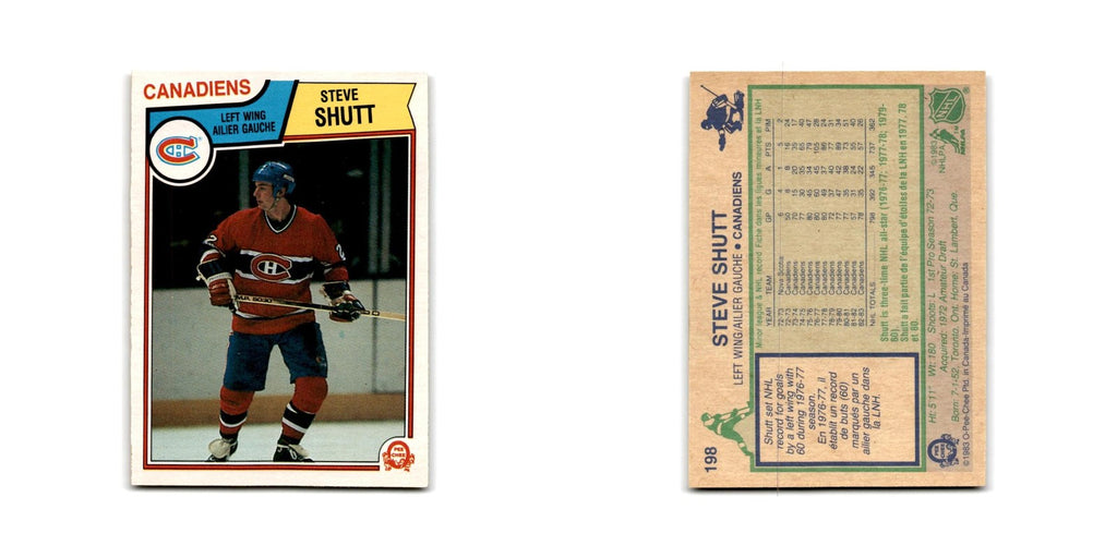 1983 O-Pee-Chee Steve Shutt Montreal Canadiens #198