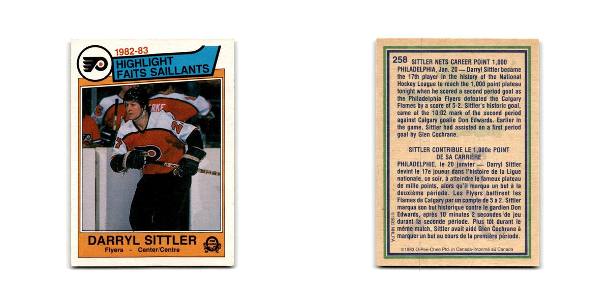 1983 O-Pee-Chee Darryl Sittler Philadelphia Flyers #258