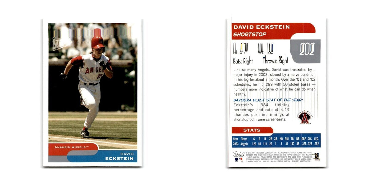 2004 Bazooka David Eckstein Angels #202