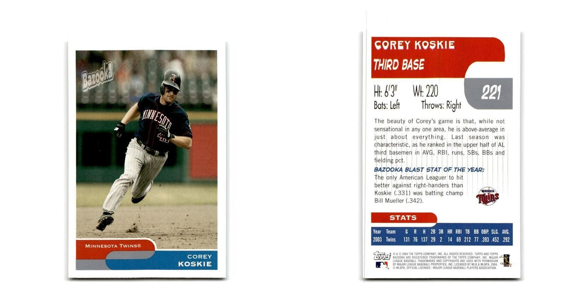 2004 Bazooka Corey Koskie Twins #221