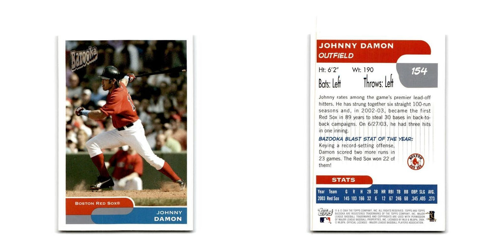 2004 Bazooka Johnny Damon Red Sox #154