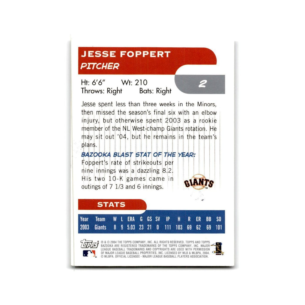 2004 Bazooka Jesse Foppert Giants #2