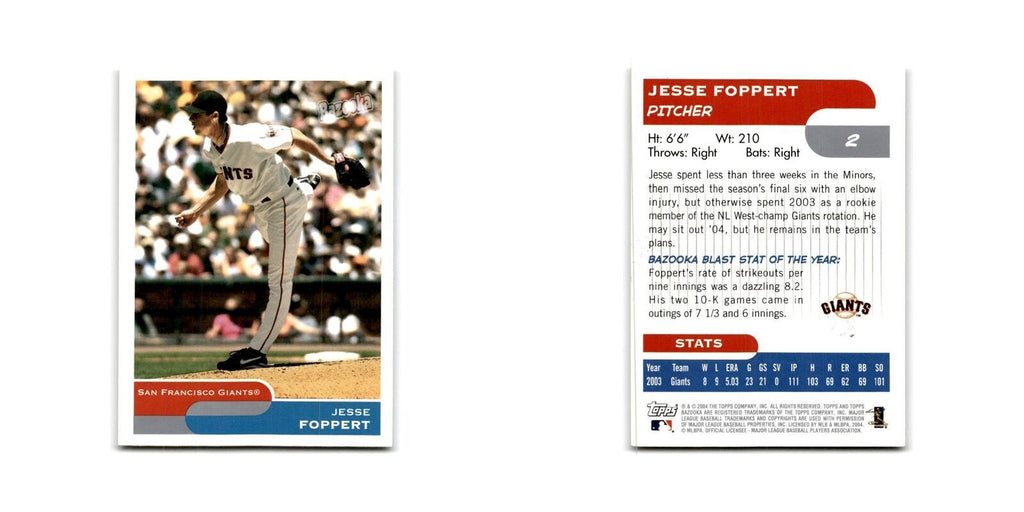 2004 Bazooka Jesse Foppert Giants #2