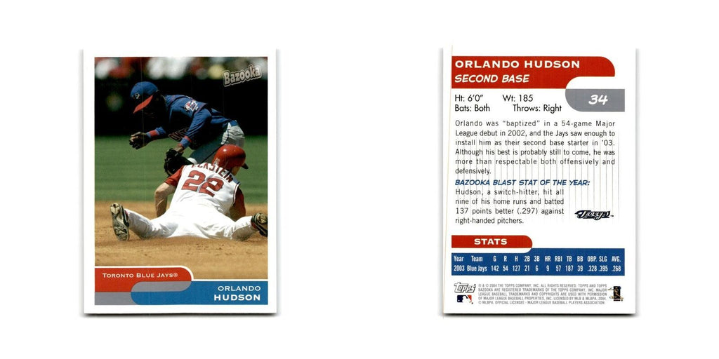 2004 Bazooka Orlando Hudson Blue Jays #34