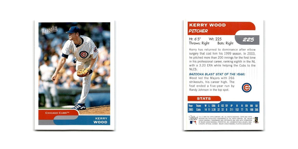 2004 Bazooka Kerry Wood Cubs #225