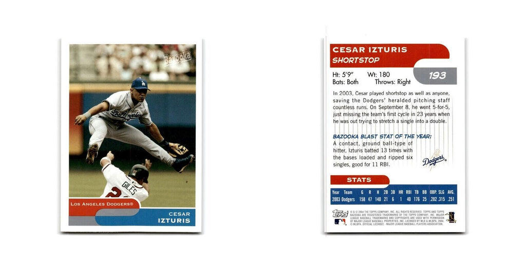 2004 Bazooka Cesar Izturis Dodgers #193