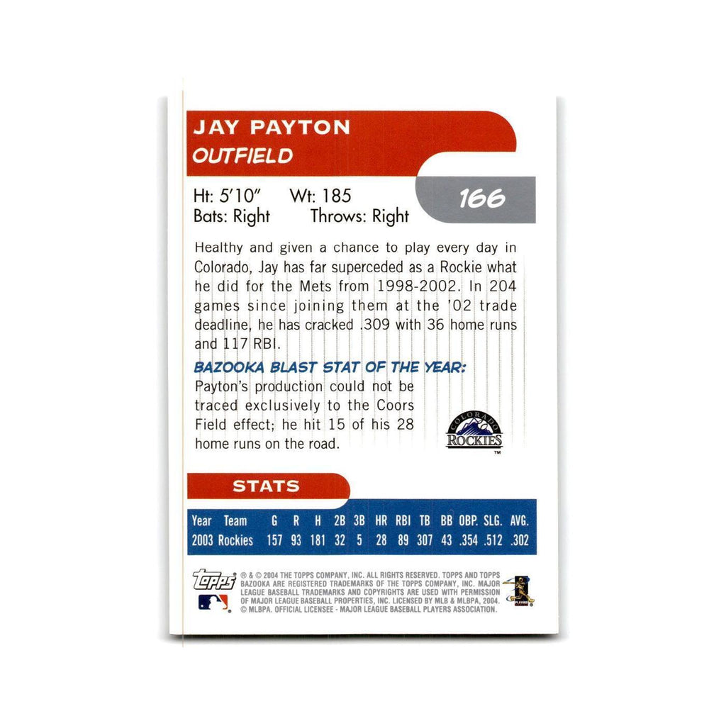 2004 Bazooka Jay Payton Rockies #166