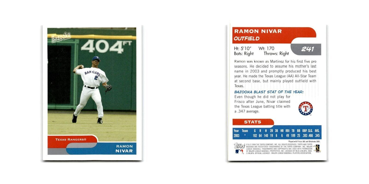 2004 Bazooka Ramon Nivar Rangers #241