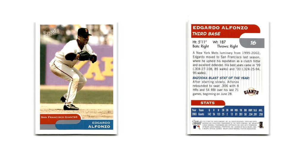 2004 Bazooka Edgardo Alfonzo Giants #16