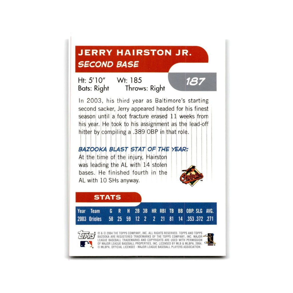 2004 Bazooka Jerry Hairston Jr. Orioles #187
