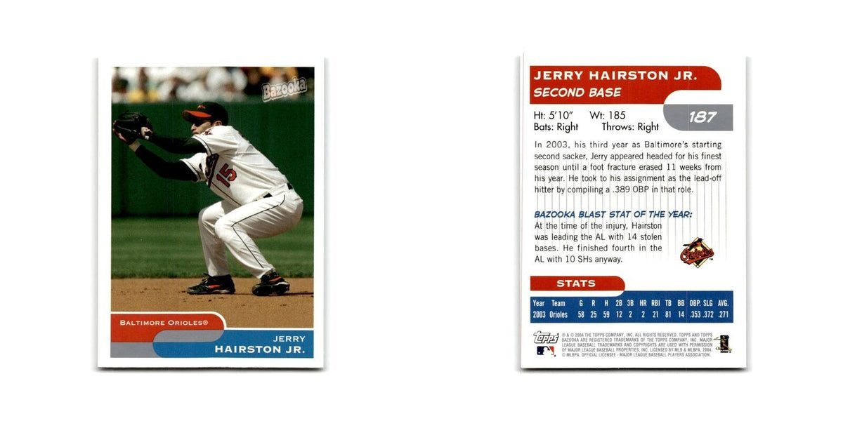 2004 Bazooka Jerry Hairston Jr. Orioles #187
