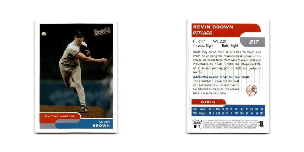 2004 Bazooka Kevin Brown Yankees #217