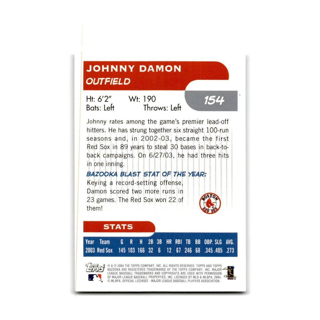 2004 Bazooka Johnny Damon Red Sox #154