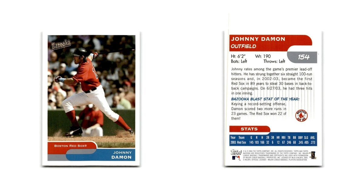 2004 Bazooka Johnny Damon Red Sox #154