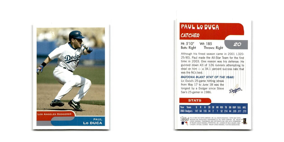 2004 Bazooka Paul Lo Duca Los Texas Rangers #20