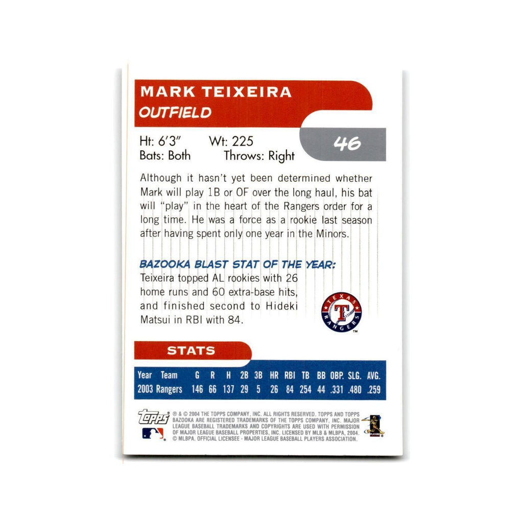 2004 Bazooka Mark Teixeira Rangers #46