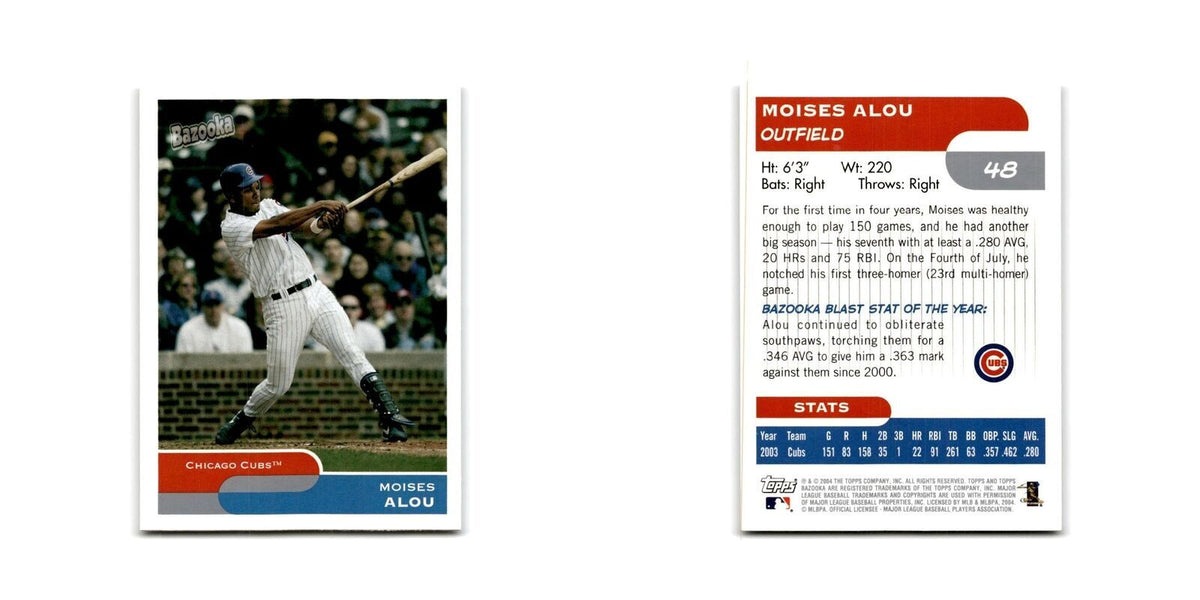 2004 Bazooka Moises Alou Cubs #48