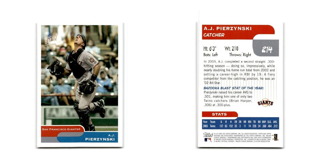 2004 Bazooka A.J. Pierzynski Giants #214