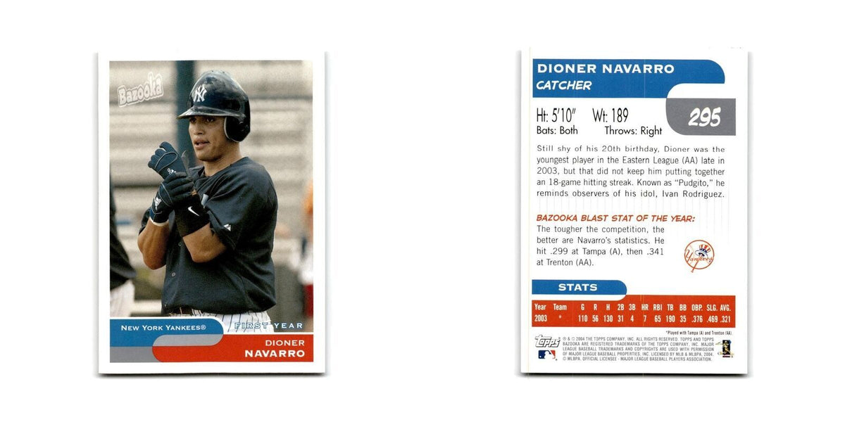 2004 Bazooka Dioner Navarro Yankees #295