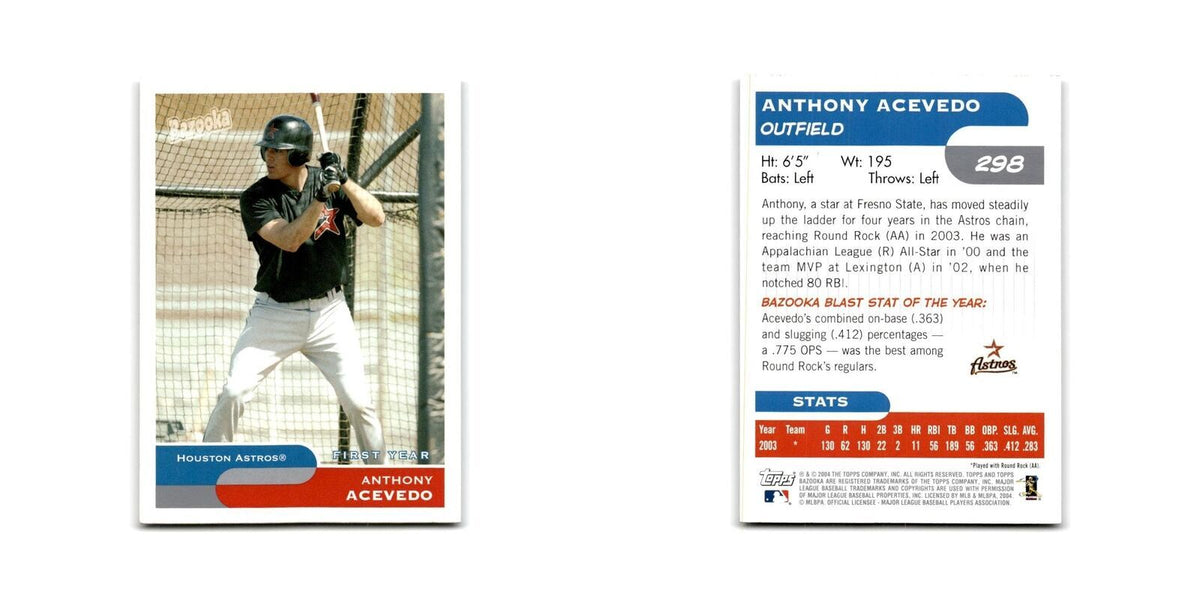 2004 Bazooka Anthony Acevedo Astros #298
