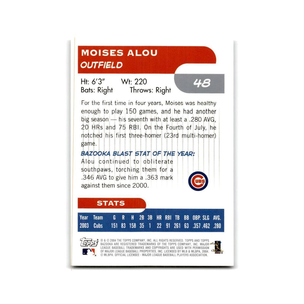 2004 Bazooka Moises Alou Cubs #48