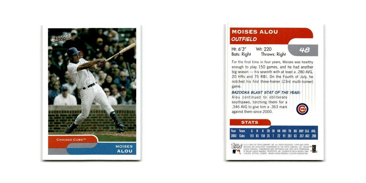 2004 Bazooka Moises Alou Cubs #48
