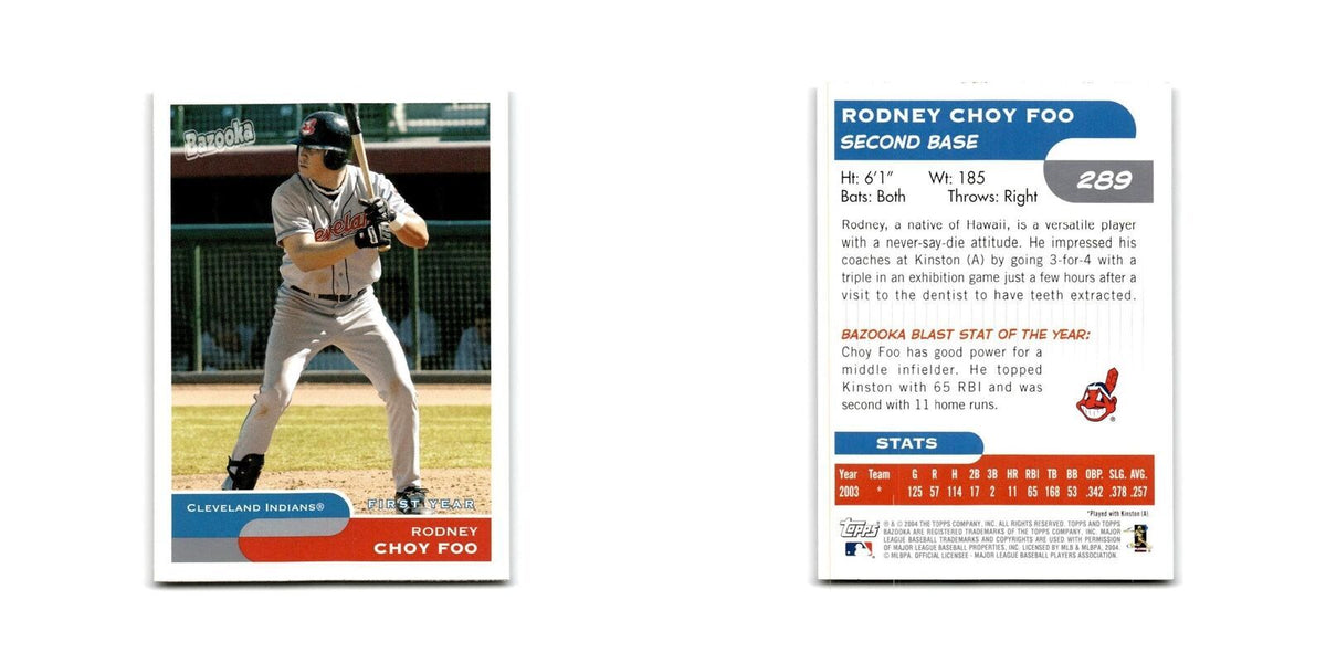 2004 Bazooka Rodney Choy Foo Indians #289