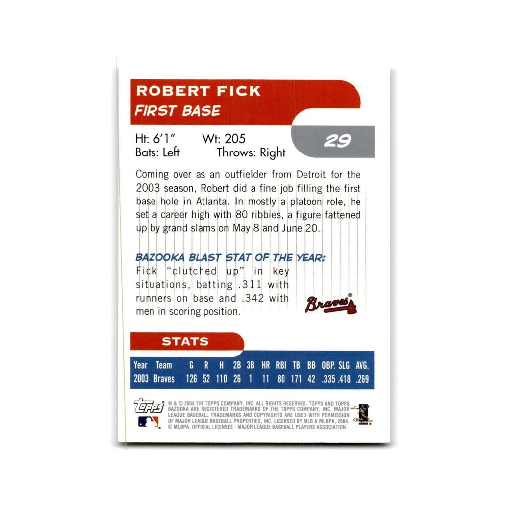 2004 Bazooka Robert Fick Braves #29
