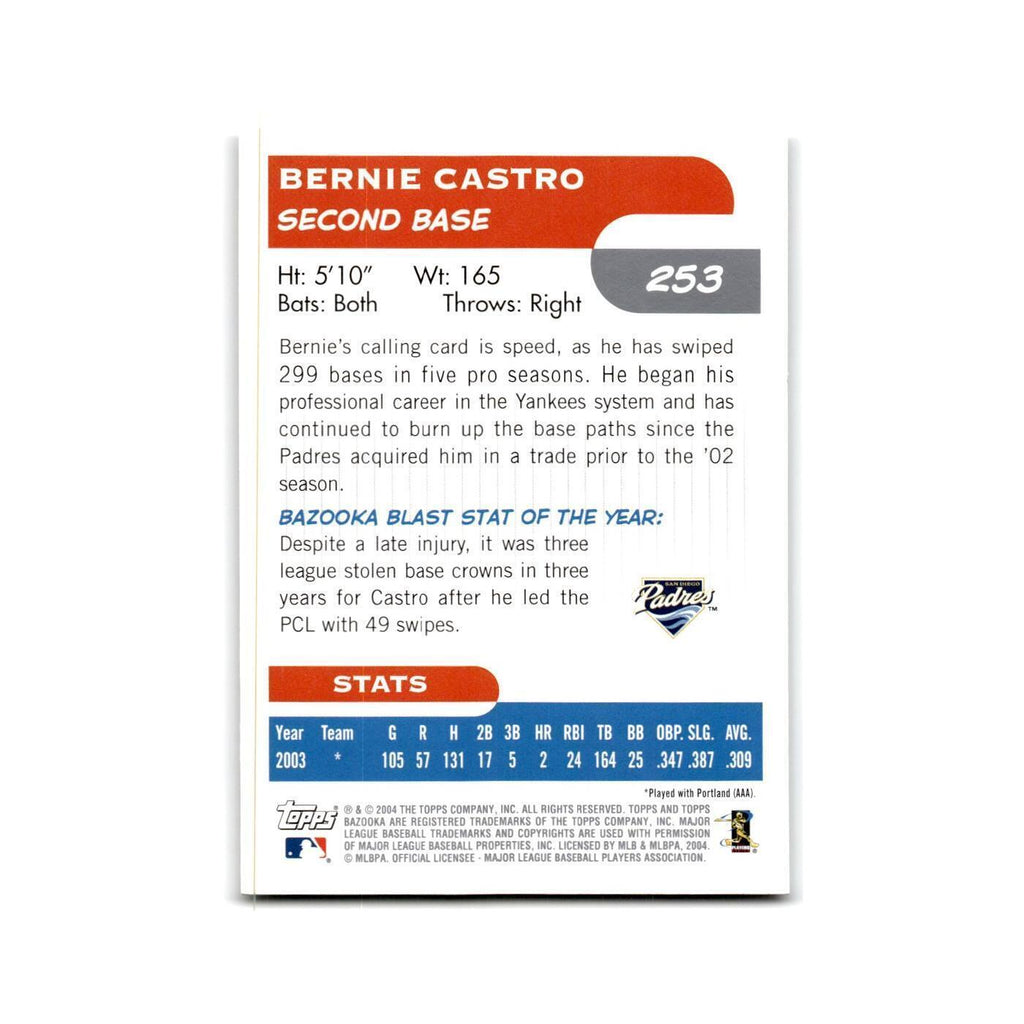 2004 Bazooka Bernie Castro Padres #253