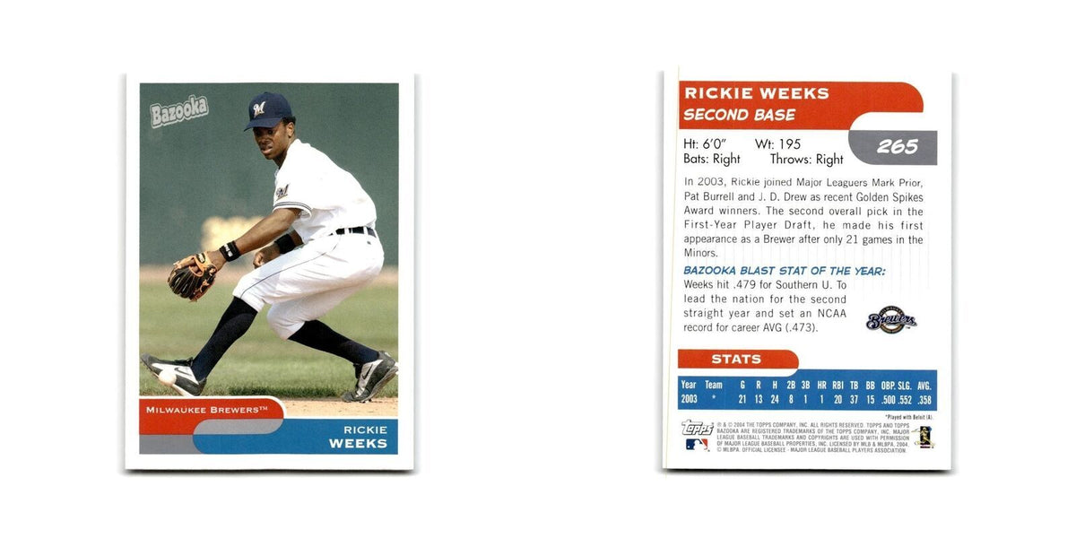 2004 Bazooka Rickie Weeks Brewers #265