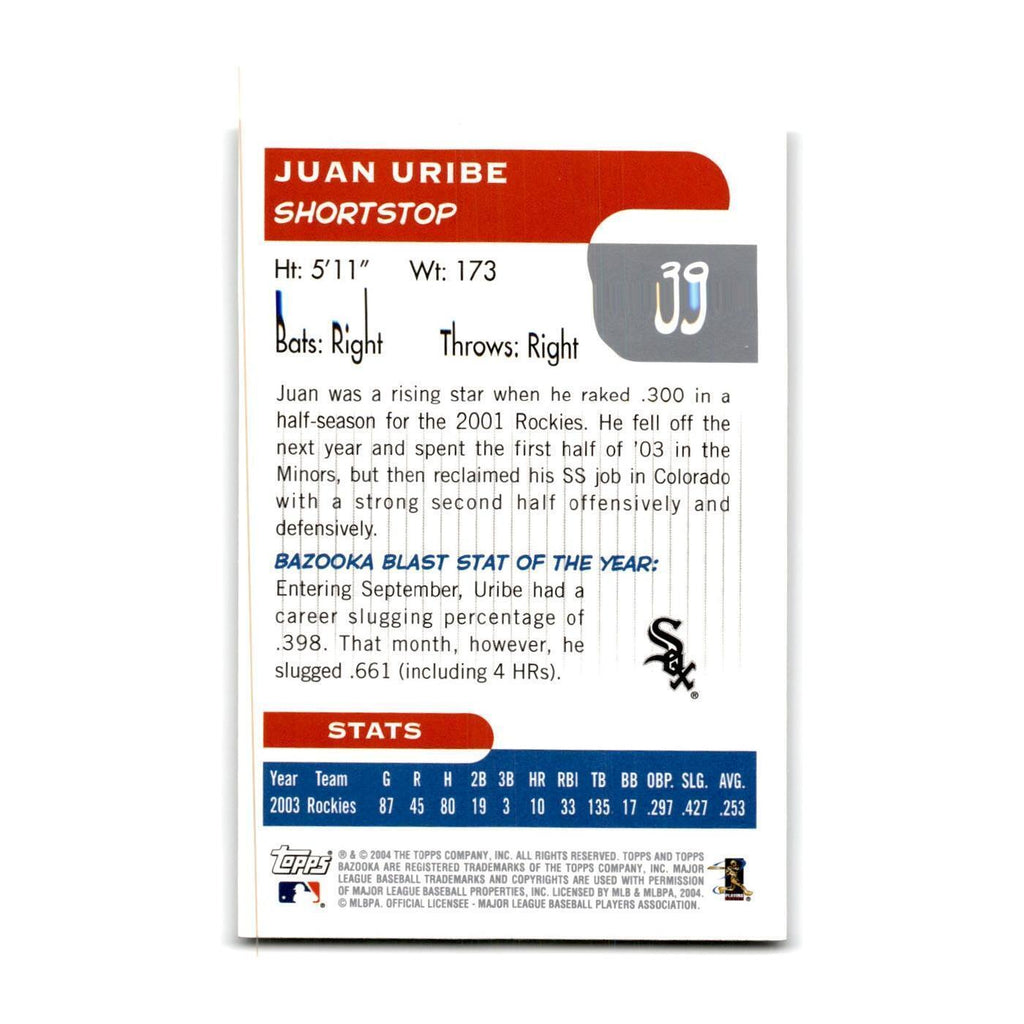 2004 Bazooka Juan Uribe White Sox #39