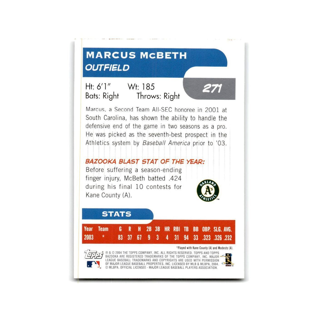 2004 Bazooka Marcus McBeth Athletics #271