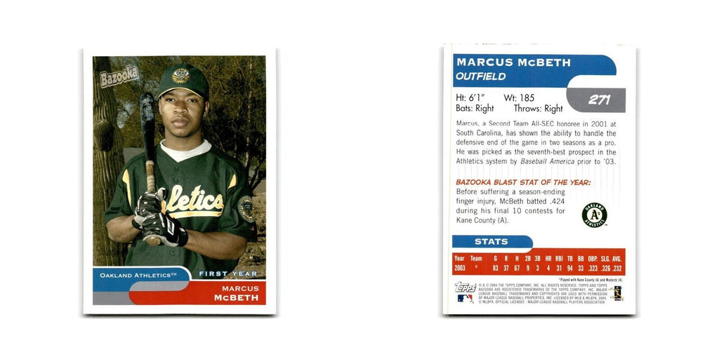 2004 Bazooka Marcus McBeth Athletics #271