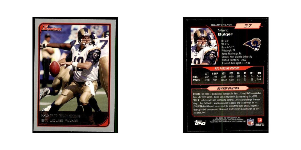 2006 Bowman Marc Bulger Football Cards #37
