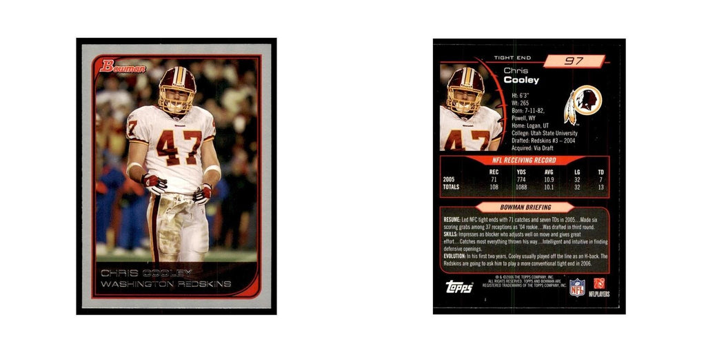 2006 Bowman Chris Cooley Football Cards #97