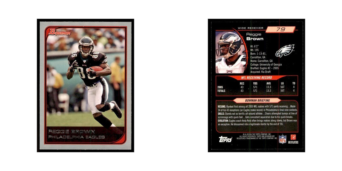 2006 Bowman Reggie Brown Football Cards #79