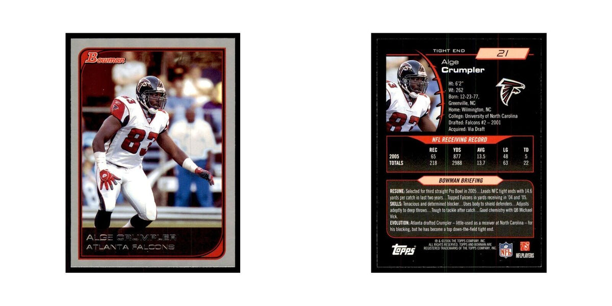 2006 Bowman Alge Crumpler Football Cards #21