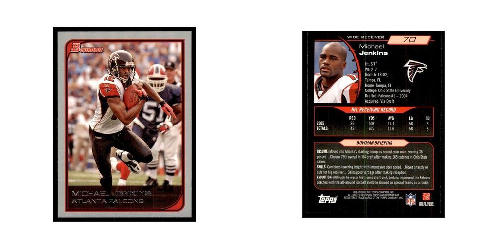 2006 Bowman Michael Jenkins Football Cards #70