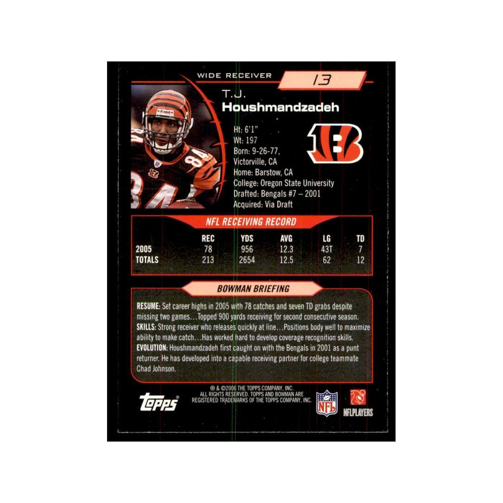 2006 Bowman T.J. Houshmandzadeh Football Cards #13