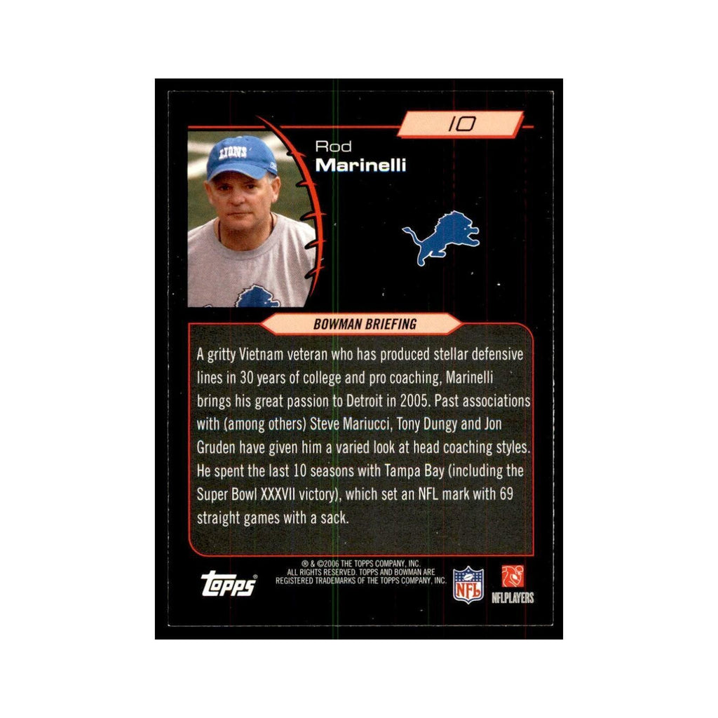 2006 Bowman Rod Marinelli Football Cards #10