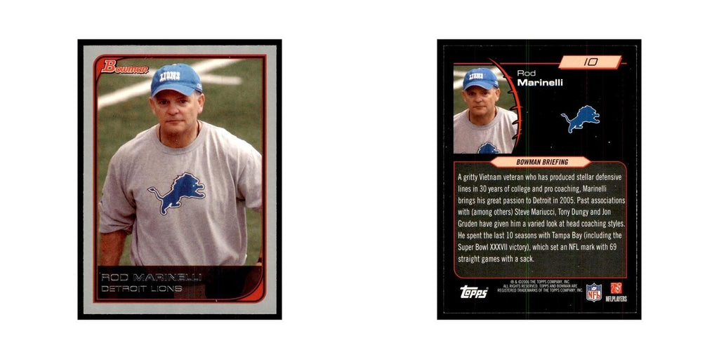 2006 Bowman Rod Marinelli Football Cards #10