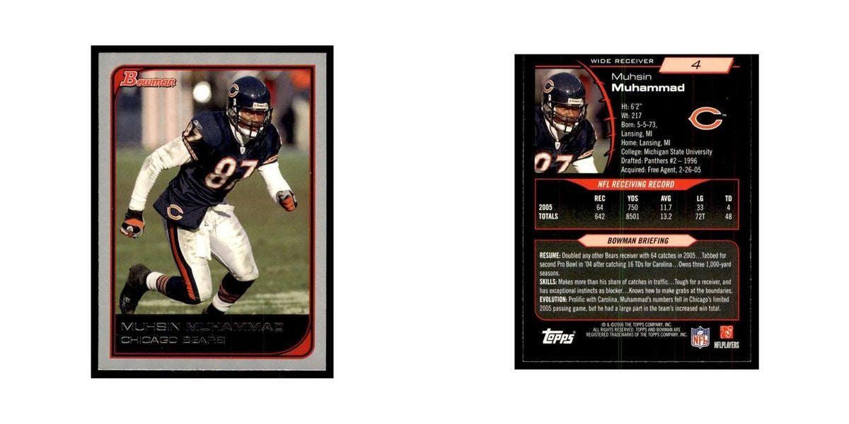 2006 Bowman Muhsin Muhammad Football Cards #4