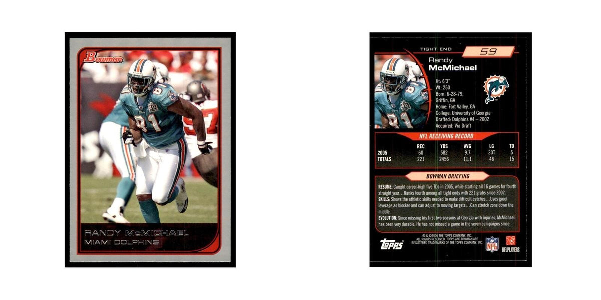 2006 Bowman Randy McMichael Football Cards #59