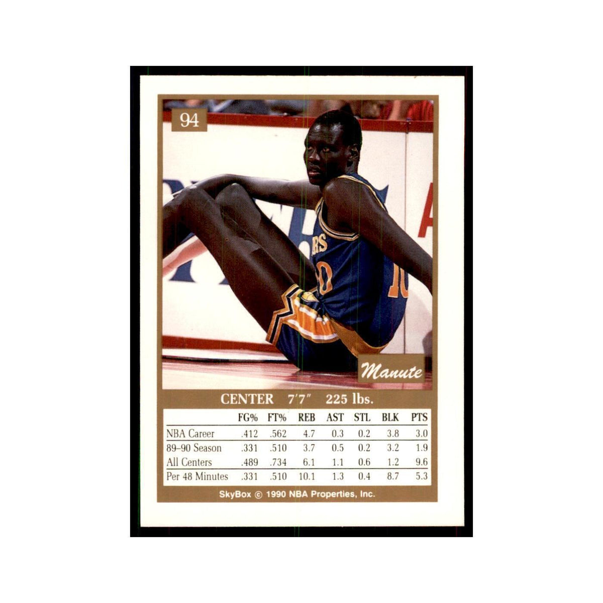 1990 SkyBox Manute Bol Basketball Cards #94